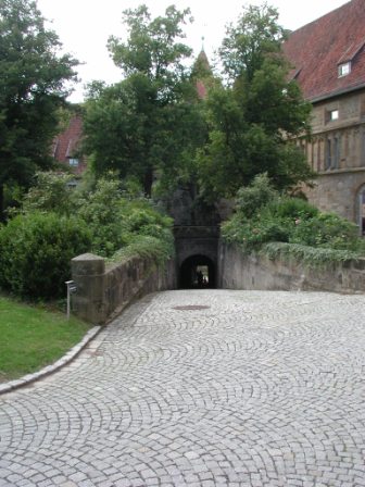 View of the Red Tower tunnel from the second courtyard